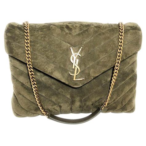 ysl leather bum bag|YSL brown suede bag.